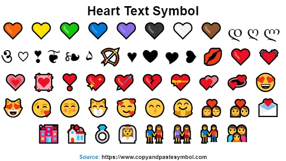 Heart Symbols to Copy and Paste ? ? ? ? ? ? ? ?